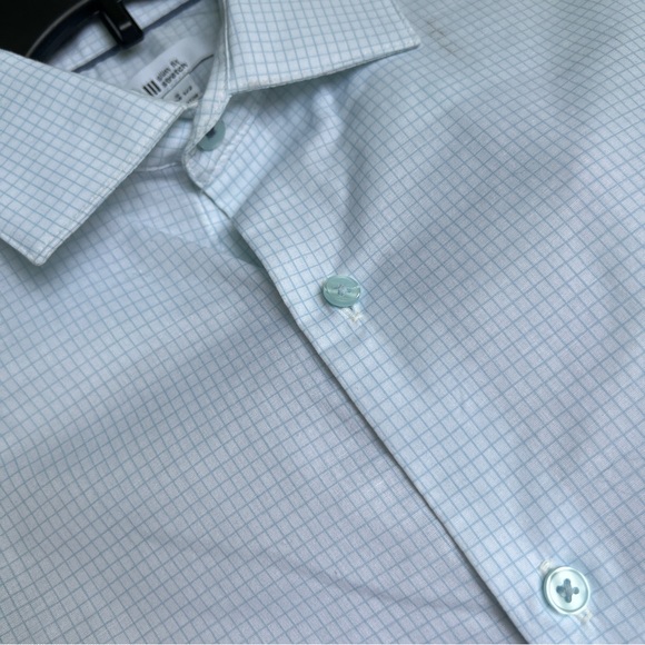 Bar III Mens Dress Shirt Slim Fit Stretch Lite Blue Button - Picture 10 of 12